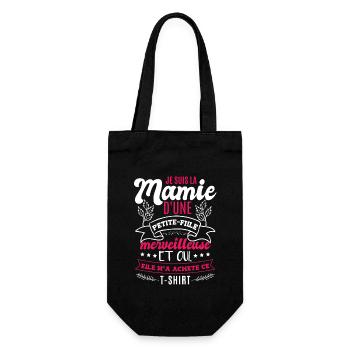 Drôle Petite Fille Grand Mère Fête Des Mères - Sac à bouteille - noir - Devant