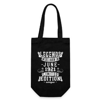 Geburtstag Juni 1921 Limited Edition Vintage - Geschenkbeutel für Flaschen - Schwarz - Vorne