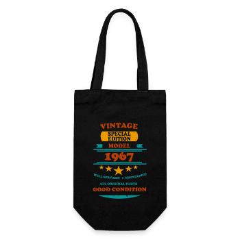 Vintage Retro 1967 - Gift Bag for Bottles - black - Front
