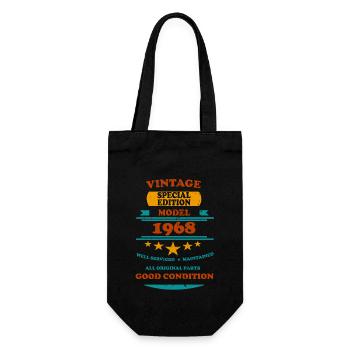 Vintage Retro 1968 - Gift Bag for Bottles - black - Front
