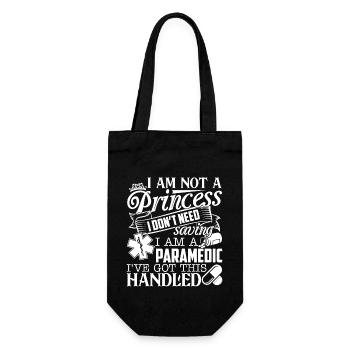 Paramedic Paramedic Don't Need Saving - Gift Bag for Bottles - black - Front