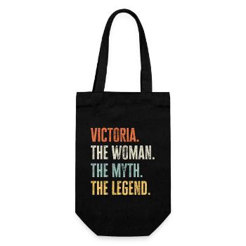 Victoria die Beste, Mythoslegende der Frau, Bester Name - Geschenkbeutel für Flaschen - Schwarz - Vorne