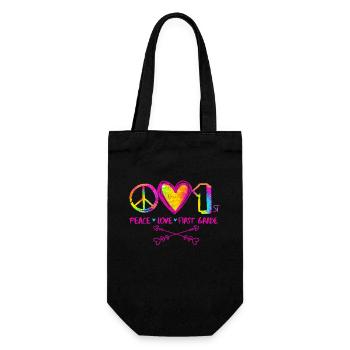Tie-dye Peace Love And 1st Grade Cute Back School - Gift Bag for Bottles - black - Front