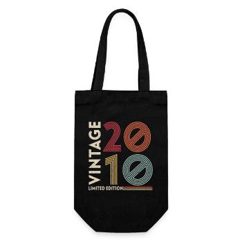 VINTAGE 2010 - Gift Bag for Bottles - black - Front