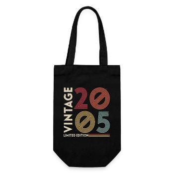 Vintage 2005 - Gift Bag for Bottles - black - Front