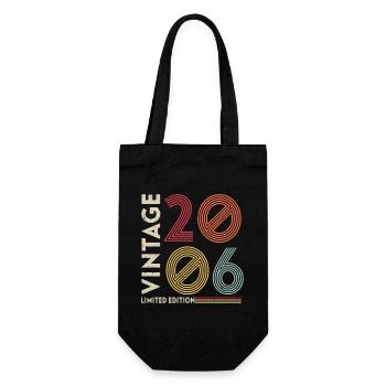 VINTAGE 2006 - Geschenkbeutel für Flaschen - Schwarz - Vorne