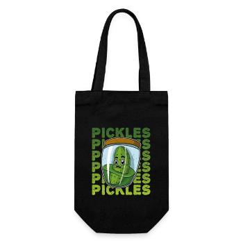 Gherkins Saying Glass Food Kitchen Fruit - Gift Bag for Bottles - black - Front