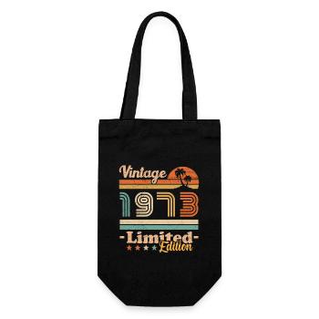 1973 Vintage Vintage Birthday Retro - Sac à bouteille - noir - Devant