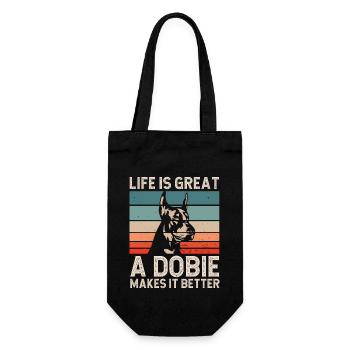 Doberman Pinscher Chien Dobie - Sac à bouteille - noir - Devant