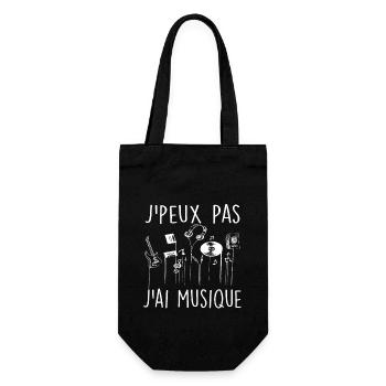 J'peux Pas J'ai Musique | Fans de Musique - Sac à bouteille - noir - Devant
