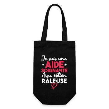 Je suis une aide-soignante avec option râleuse - Sac à bouteille - noir - Devant