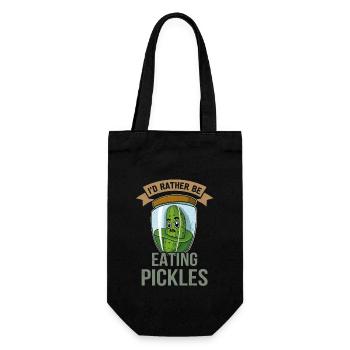 Concombres, cornichons, cornichons, fruits, aliments - Sac à bouteille - noir - Devant
