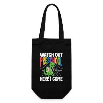 Attention preschool, here I come Dinosaurs - Gift Bag for Bottles - black - Front