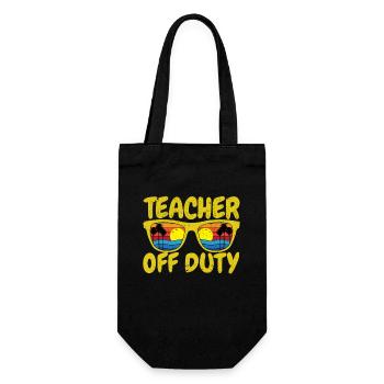 Teacher Off Duty Funny Sunglasses Beach Sun - Gift Bag for Bottles - black - Front