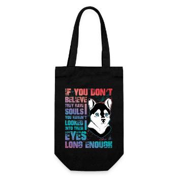 Husky Lustiger Spruch - Geschenkbeutel für Flaschen - Schwarz - Vorne