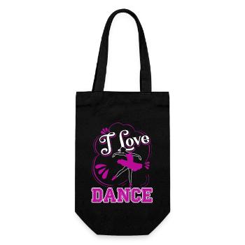 Ballet Dancer Ballet Dancer I Love Dance - Gift Bag for Bottles - black - Front