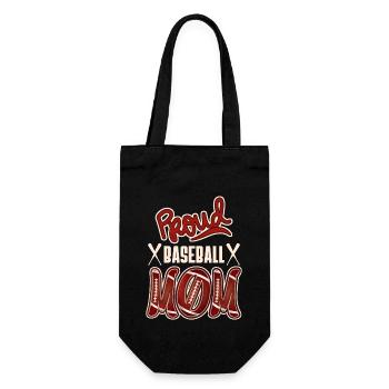 Proud Baseball Mom, American Baseball Design - Gift Bag for Bottles - black - Front