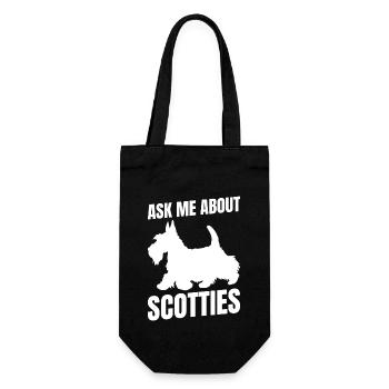 Scottish Terrier Scottie Hund - Geschenkbeutel für Flaschen - Schwarz - Vorne