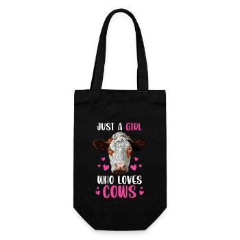 Just A Girl Who Loves Cows - Gift Bag for Bottles - black - Front