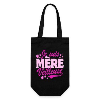 Muttertag - Ich bin eine Mutter Nachtlicht - pink - Geschenkbeutel für Flaschen - Schwarz - Vorne