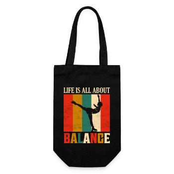 La vie est une question d’équilibre patineur artistique Ice Skatin - Sac à bouteille - noir - Devant