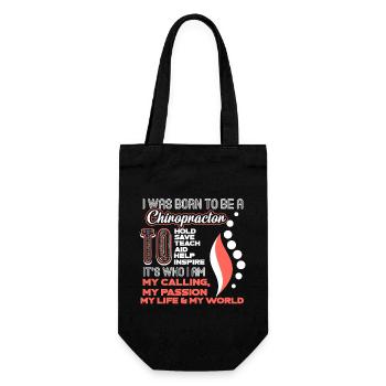 Chiropractor I Was Born To Be A Chiropractor - Gift Bag for Bottles - black - Front