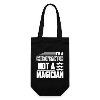 Chiropractor I'm A Chiropractor Not A Magician - Gift Bag for Bottles - black - Front