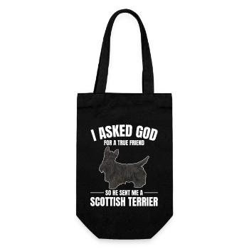 Scottish Terrier Scottie Dog - Gift Bag for Bottles - black - Front