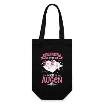 Ich schlafe nicht ich ruhe nur meine Augen aus - Geschenkbeutel für Flaschen - Schwarz - Vorne