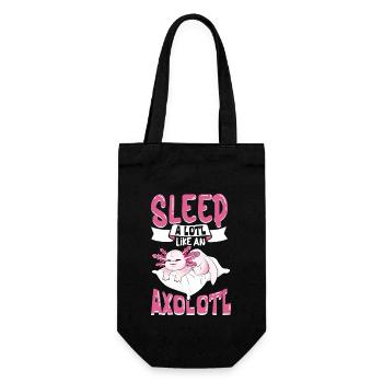 Sleep a lotl like an Axolotl - Gift Bag for Bottles - black - Front