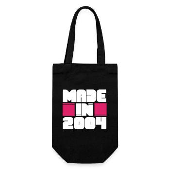 Made In 2004 Awesome Retro Birthday Vintage Born - Gift Bag for Bottles - black - Front