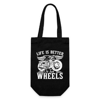 La vie est meilleure sur deux roues - Sac à bouteille - noir - Devant