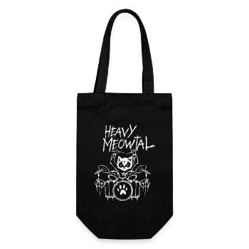 Heavy Meow Metal - Fun - Geschenkbeutel für Flaschen - Schwarz - Vorne
