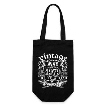 1979 Mai 1979 Jahrestag Mai 1979 Mai - Geschenkbeutel für Flaschen - Schwarz - Vorne