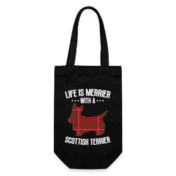 Scottish Terrier Scottie Dog - Gift Bag for Bottles - black - Front