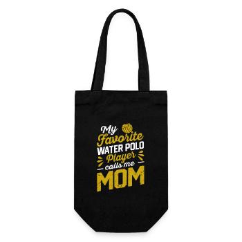 My favorite water polo player calls me mom - Gift Bag for Bottles - black - Front