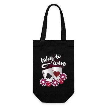 Poker game, poker saying, born to win poker - Gift Bag for Bottles - black - Front
