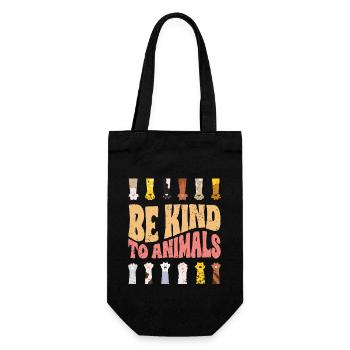 Be Kind To Animals Awesome Animal Rights Advocate - Geschenkbeutel für Flaschen - Schwarz - Vorne