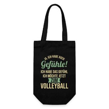 Volleyballer Volleyballspieler Volleyball - Geschenkbeutel für Flaschen - Schwarz - Vorne