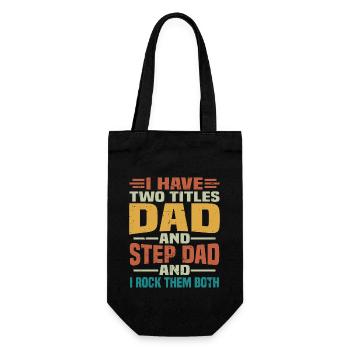 Ich habe zwei Titel, meinen Vater und meinen Schwiegervater - Geschenkbeutel für Flaschen - Schwarz - Vorne