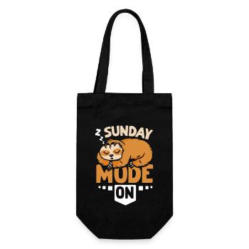 Sloth sunday mode on - Gift Bag for Bottles - black - Front