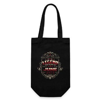 June 1973 Birthday Legend Sayings - Gift Bag for Bottles - black - Front