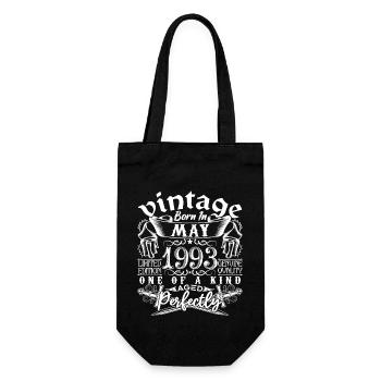 1993 May 1993 anniversary May 1993 May - Gift Bag for Bottles - black - Front