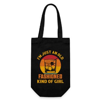 I'm Just An Old Fashioned Kind Of Girl Whiskey Dri - Geschenkbeutel für Flaschen - Schwarz - Vorne