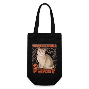 Katze Aquarell, vintage Katze lustiger Spruch - Geschenkbeutel für Flaschen - Schwarz - Vorne