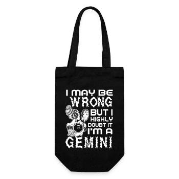 Gemini I'm An Gemini Sign Of Zodiac - Gift Bag for Bottles - black - Front