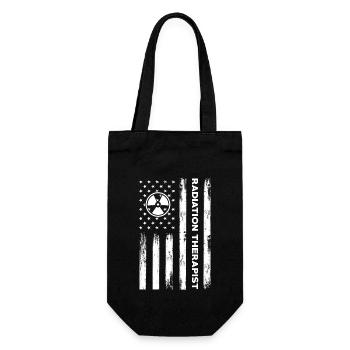 USA Flag Radiation Therapist America - Gift Bag for Bottles - black - Front