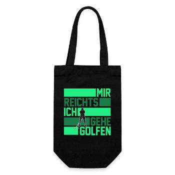 Golfspieler Golfer Golf - Geschenkbeutel für Flaschen - Schwarz - Vorne