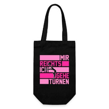 Turnen Gymnastik Turner - Geschenkbeutel für Flaschen - Schwarz - Vorne