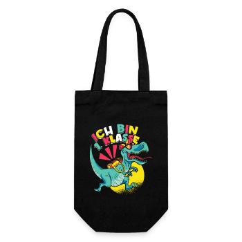 Ich Bin 1. Klasse EInschulung Schulanfang - Geschenkbeutel für Flaschen - Schwarz - Vorne
